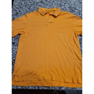 CREMIEUX Mens Orange Supima Cotton Short Sleeve Polo Shirt Size M